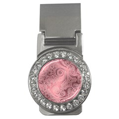 Orchid Pink And Blush Swirls Spirals Money Clips (cz) 