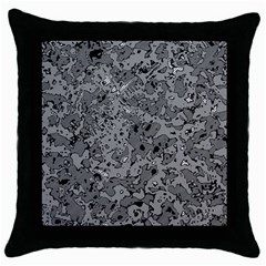 Comic Book Camouflage Throw Pillow Case (black) by SpinnyChairDesigns