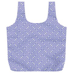 Royal Purple Grey And White Truchet Pattern Full Print Recycle Bag (xl) by SpinnyChairDesigns