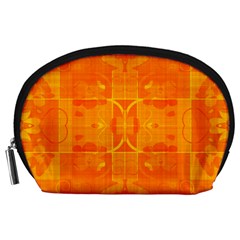 Orange Peel Abstract Batik Pattern Accessory Pouch (large) by SpinnyChairDesigns