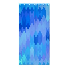 Aqua Blue Diamond Pattern Shower Curtain 36  X 72  (stall)  by SpinnyChairDesigns