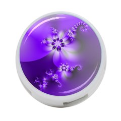 Violet Purple Flower Print 4-port Usb Hub (two Sides) by SpinnyChairDesigns