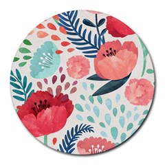 Floral  Round Mousepads by Sobalvarro