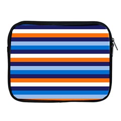 Ocean Blue Stripes Apple Ipad 2/3/4 Zipper Cases by tmsartbazaar