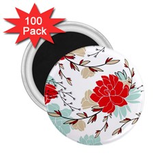 Floral Pattern  2 25  Magnets (100 Pack)  by Sobalvarro