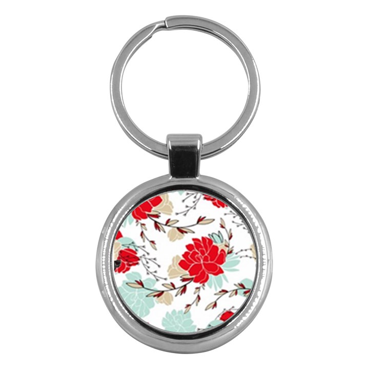 Floral pattern  Key Chain (Round)