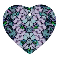 Paradise Flowers In Paradise Colors Heart Ornament (two Sides) by pepitasart