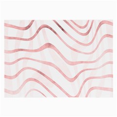 Pink Abstract Stripes On White Large Glasses Cloth (2 Sides) by SpinnyChairDesigns