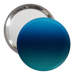 Blue Teal Green Gradient Ombre Colors 3  Handbag Mirrors by SpinnyChairDesigns