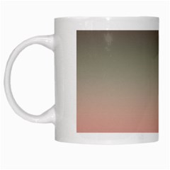Tea Rose And Sage Gradient Ombre Colors White Mugs by SpinnyChairDesigns