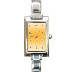 Saffron Yellow And Cream Gradient Ombre Color Rectangle Italian Charm Watch by SpinnyChairDesigns