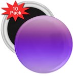 Plum and Violet Purple Gradient Ombre Color 3  Magnets (10 pack)  Front