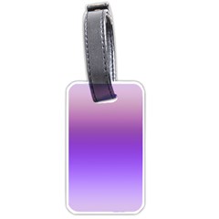 Plum And Violet Purple Gradient Ombre Color Luggage Tag (one Side) by SpinnyChairDesigns