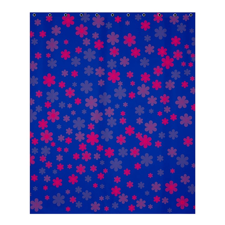 Bisexual Pride Tiny Scattered Flowers Pattern Shower Curtain 60  x 72  (Medium) 