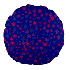 Bisexual Pride Tiny Scattered Flowers Pattern Large 18  Premium Round Cushions