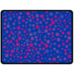 Bisexual Pride Tiny Scattered Flowers Pattern Double Sided Fleece Blanket (large)  by VernenInk