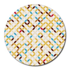 Tekstura-seamless-retro-pattern Round Mousepads by Sobalvarro