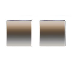 Brown And Grey Gradient Ombre Color Cufflinks (square) by SpinnyChairDesigns