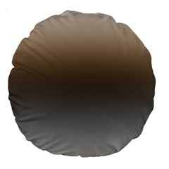 Brown And Grey Gradient Ombre Color Large 18  Premium Round Cushions by SpinnyChairDesigns