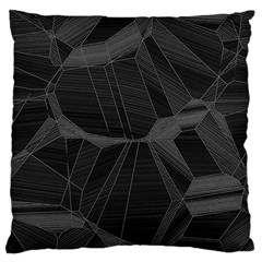 Black Tourmaline Stone Geometric Pattern Large Flano Cushion Case (two Sides) by SpinnyChairDesigns