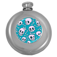 Skull Round Hip Flask (5 Oz) by Sobalvarro