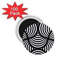 Abstract Black And White Shell Pattern 1 75  Magnets (100 Pack)  by SpinnyChairDesigns