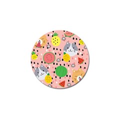 Cats And Fruits  Golf Ball Marker (4 Pack) by Sobalvarro