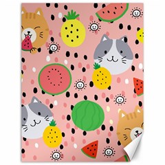 Cats And Fruits  Canvas 12  X 16  by Sobalvarro
