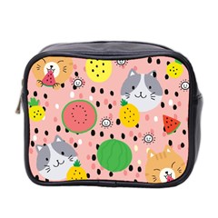 Cats And Fruits  Mini Toiletries Bag (two Sides) by Sobalvarro