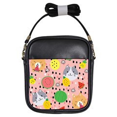 Cats And Fruits  Girls Sling Bag by Sobalvarro
