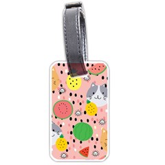 Cats And Fruits  Luggage Tag (one Side) by Sobalvarro