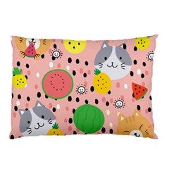 Cats And Fruits  Pillow Case (two Sides) by Sobalvarro