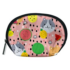 Cats And Fruits  Accessory Pouch (medium) by Sobalvarro