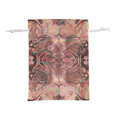 Tea Rose Pink And Brown Abstract Art Color Lightweight Drawstring Pouch (s) by SpinnyChairDesigns