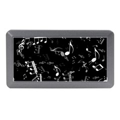 Black And White Music Notes Memory Card Reader (mini) by SpinnyChairDesigns