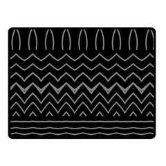 Black And White Minimalist Stripes  Fleece Blanket (small) by SpinnyChairDesigns