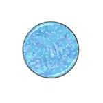 Light Blue Abstract Mosaic Art Color Hat Clip Ball Marker Front