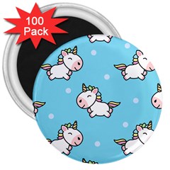 Unicorns  3  Magnets (100 Pack) by Sobalvarro
