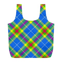 Clown Costume Plaid Striped Full Print Recycle Bag (l) by SpinnyChairDesigns