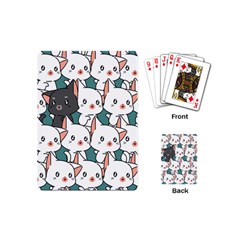 Seamless-cute-cat-pattern-vector Playing Cards Single Design (mini) by Sobalvarro