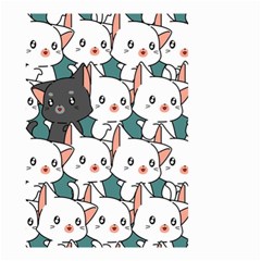 Seamless-cute-cat-pattern-vector Small Garden Flag (two Sides) by Sobalvarro