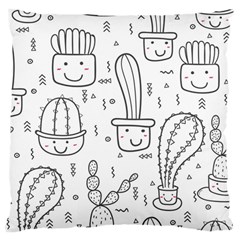 Cactus Large Cushion Case (one Side) by Sobalvarro