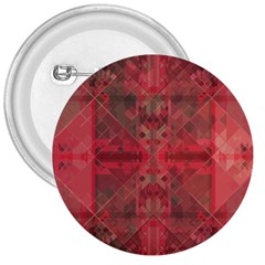 Indian Red Color Geometric Diamonds 3  Buttons by SpinnyChairDesigns