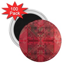 Indian Red Color Geometric Diamonds 2 25  Magnets (100 Pack)  by SpinnyChairDesigns