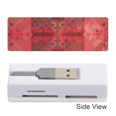 Indian Red Color Geometric Diamonds Memory Card Reader (stick) by SpinnyChairDesigns