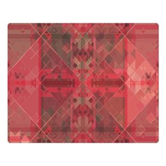 Indian Red Color Geometric Diamonds Double Sided Flano Blanket (large)  by SpinnyChairDesigns