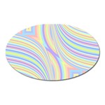 Pastel Color Stripes  Oval Magnet