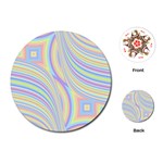 Pastel Color Stripes  Playing Cards Single Design (Round)