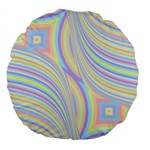 Pastel Color Stripes  Large 18  Premium Round Cushions