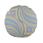 Pastel Color Stripes  Standard 15  Premium Flano Round Cushions